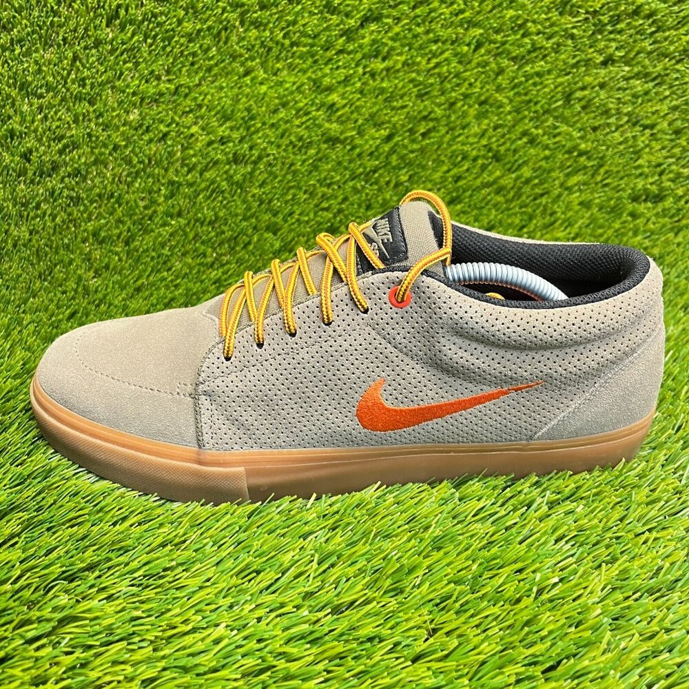Nike SB Satire Skateboard Mens Size 11 Brown Orange Athletic Shoes Sneakers - Picture 3 of 10